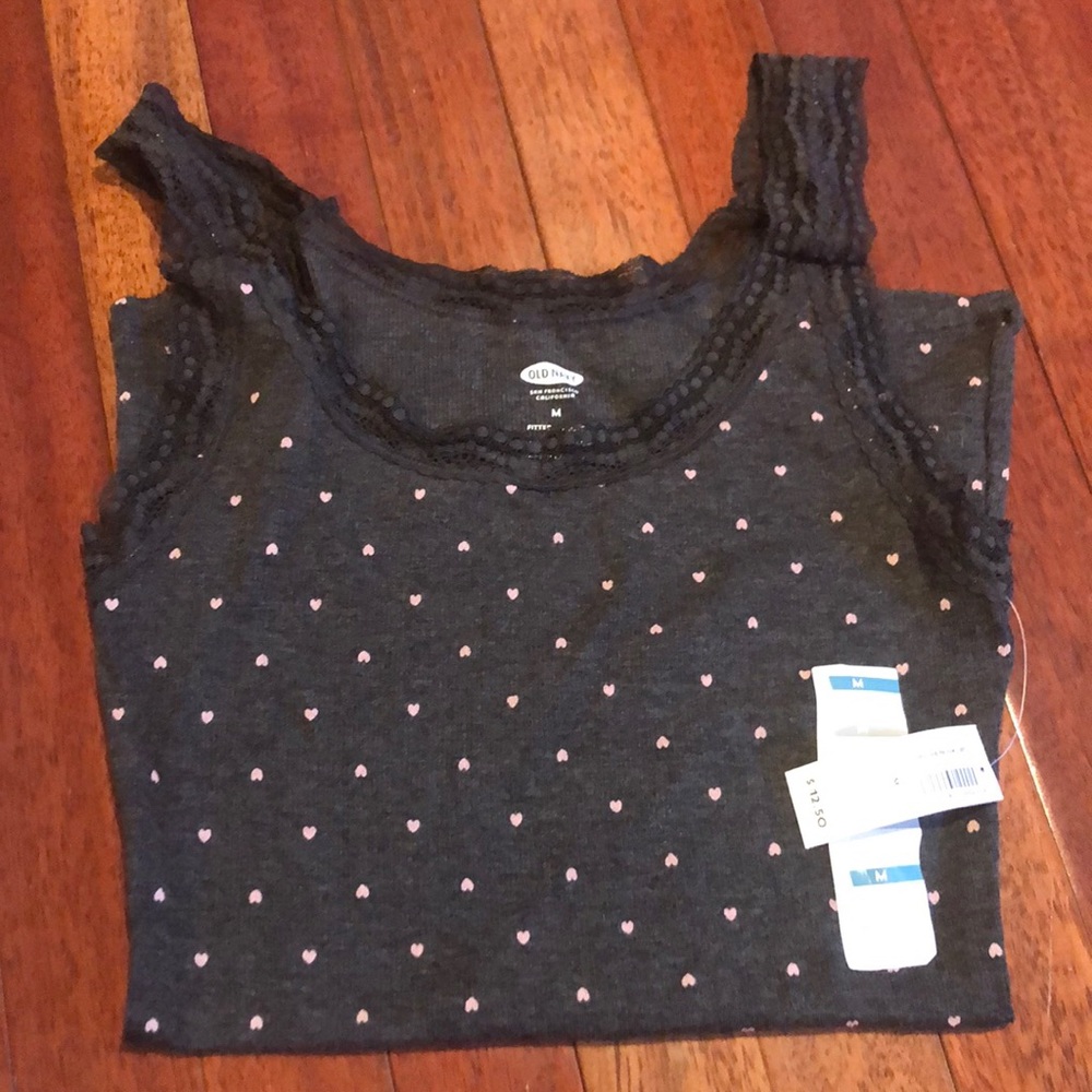 New with tags fitted lace and cotton tank